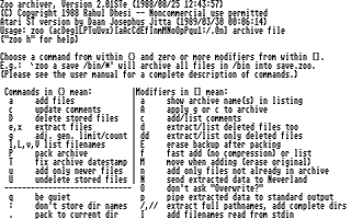 Zoo/ST atari screenshot